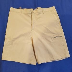 CHAPS Performance Beige stretch Mens Shorts 38 Waist NEW